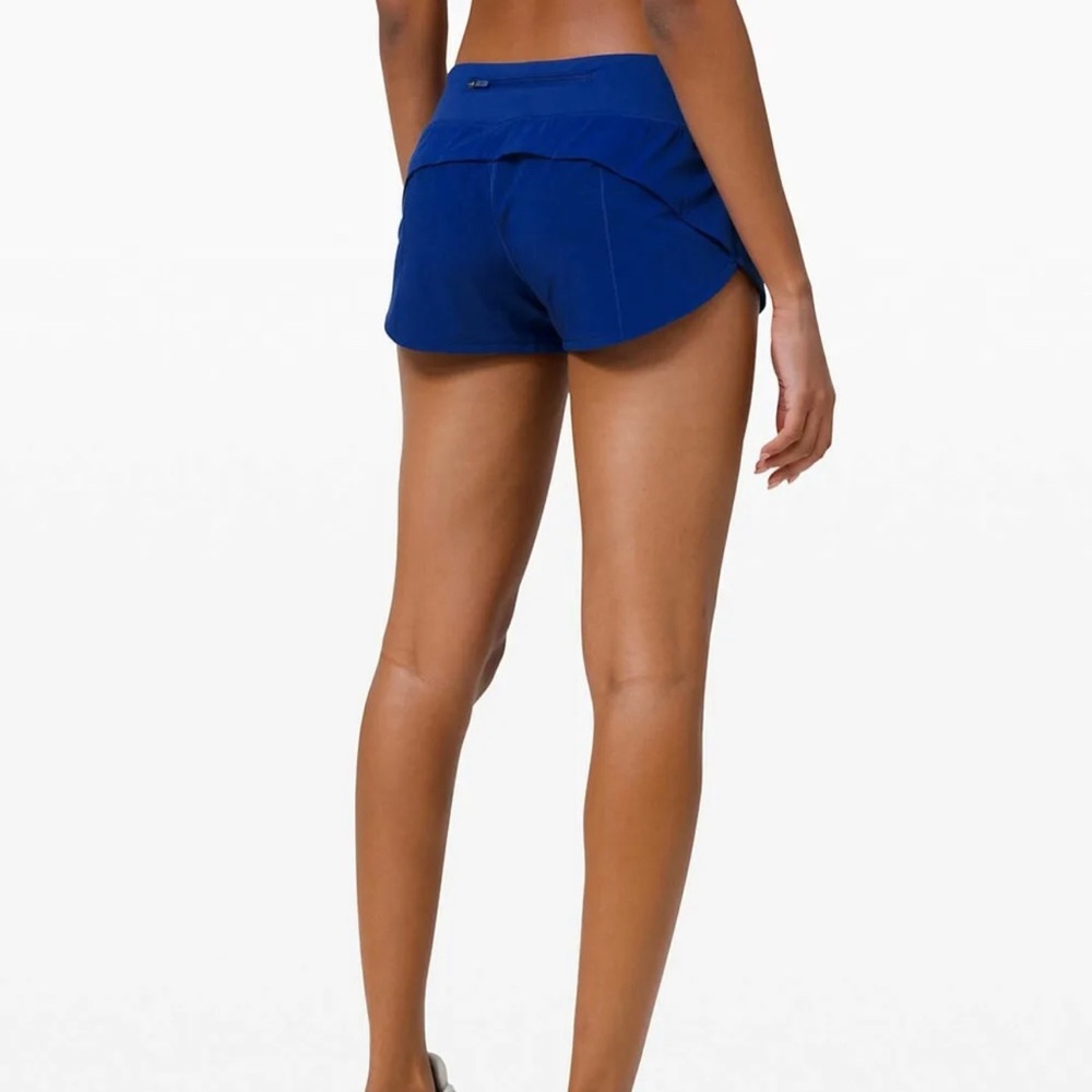 Blue lululemon speed up shorts